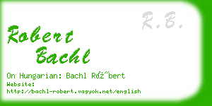 robert bachl business card